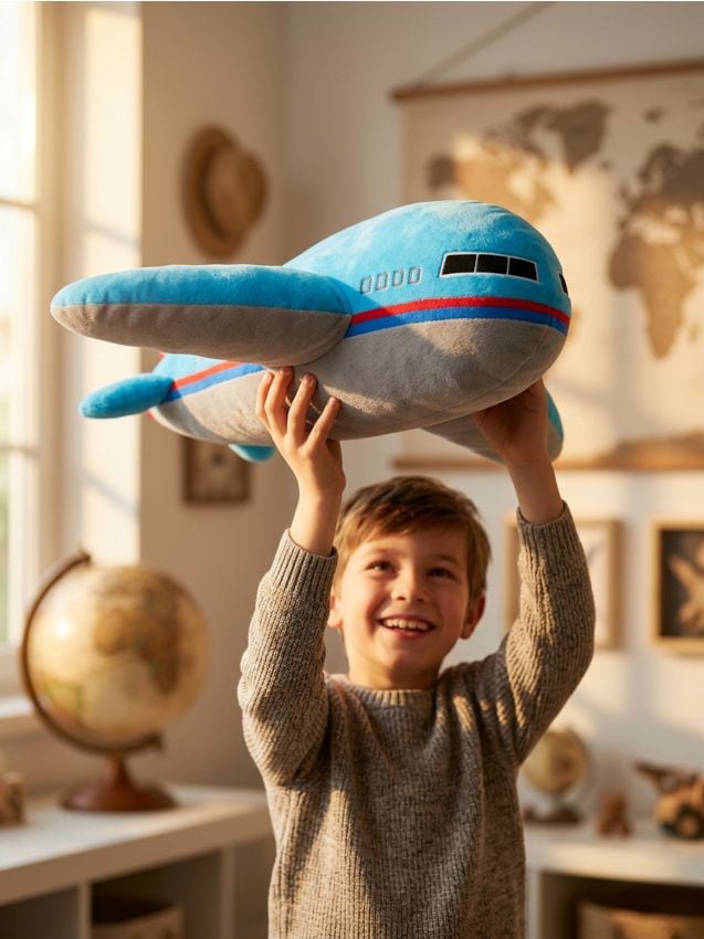 Sinsay - Jucărie de pluș în formă de avion - albastru