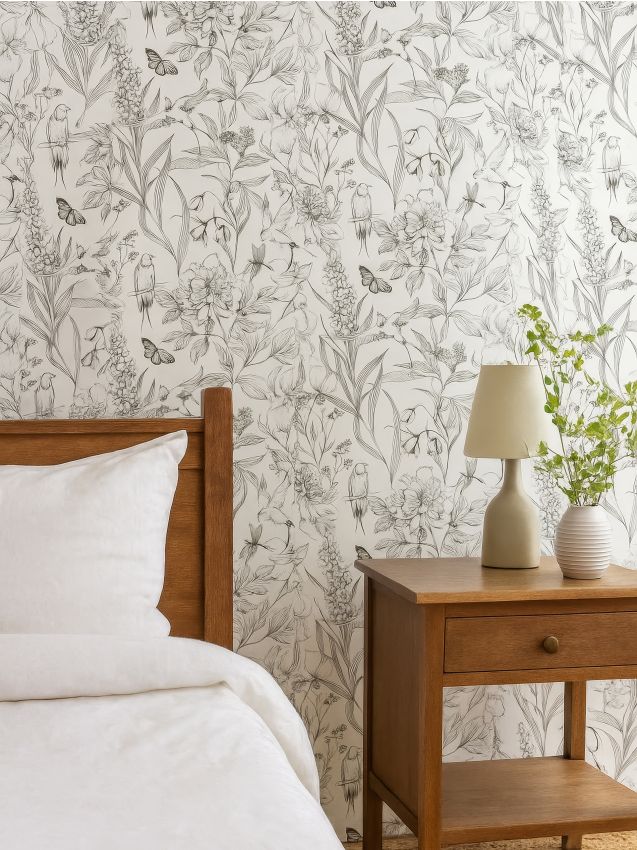 Sinsay - Tapet autoadeziv cu motiv floral - bej