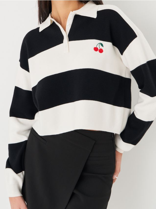 Sinsay - Sweter z kołnierzykiem - wielobarwny