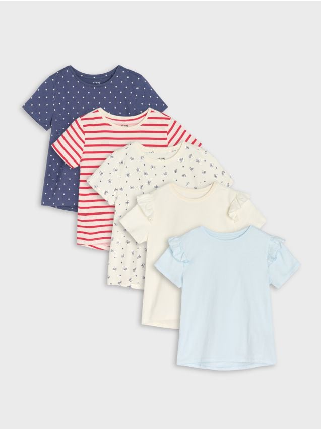 Sinsay - Súprava 5 tričiek - viacfarebná