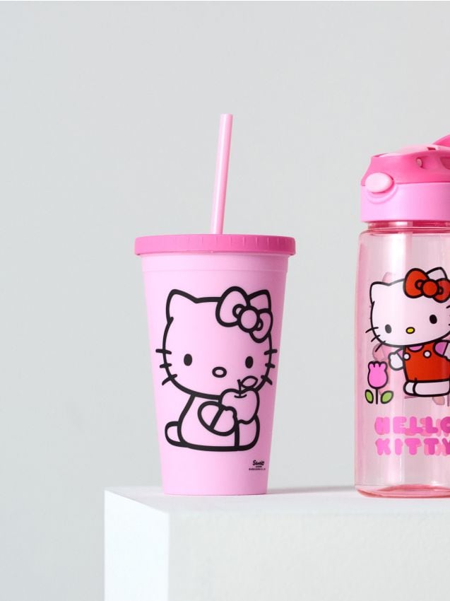 Sinsay - Hrnček s viečkom a slamkou - viacfarebná