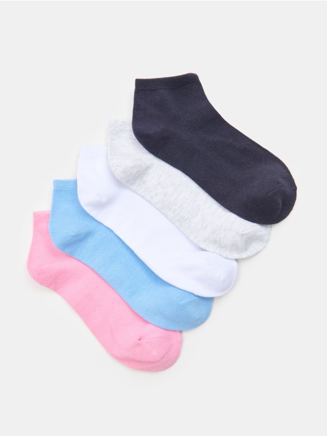 Sinsay - Șosete până la gleznă cu bumbac, pachet de 5 - multicolor