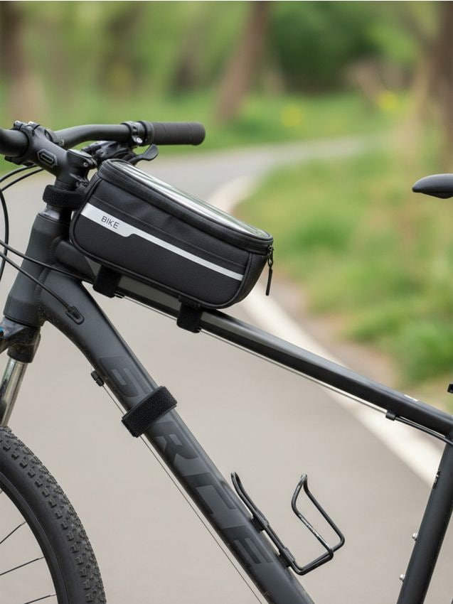 Sinsay - Geantă pentru bicicletă cu buzunar pentru telefon - negru