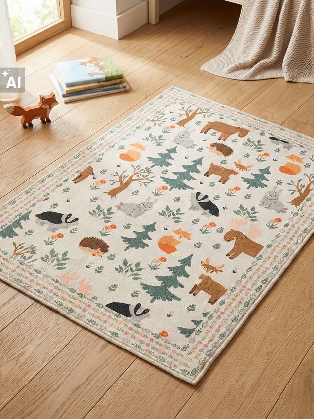 Sinsay - Covor cu motiv de pădure - multicolor
