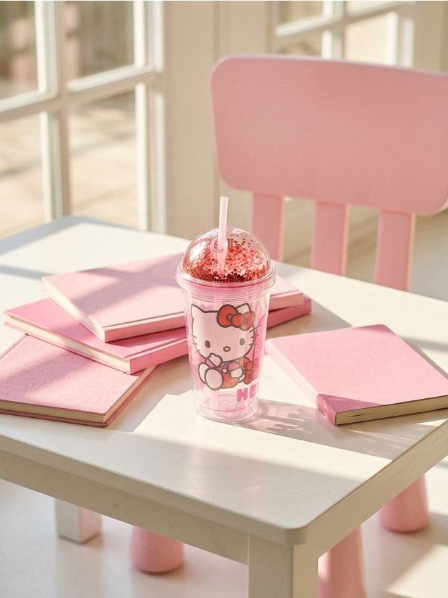 Sinsay - Cană cu capac și pai Hello Kitty - multicolor