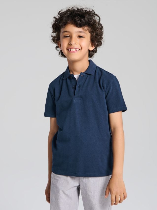 Sinsay - Tricou Polo - bleumarin