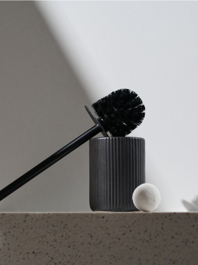 Sinsay - Perie de toaletă cu striații - negru