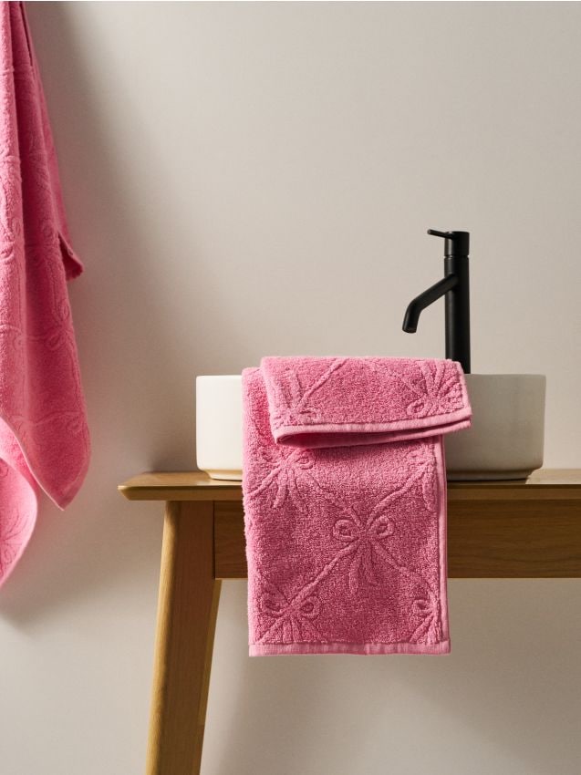 Sinsay - Prosop cu motiv de fundițe - roz