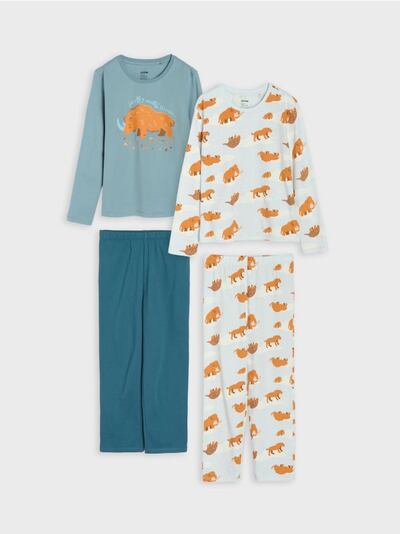 Pamut két részes pizsama mintával 2 pack