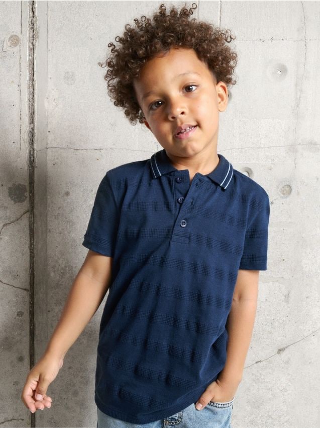 Sinsay - Tricou Polo - bleumarin