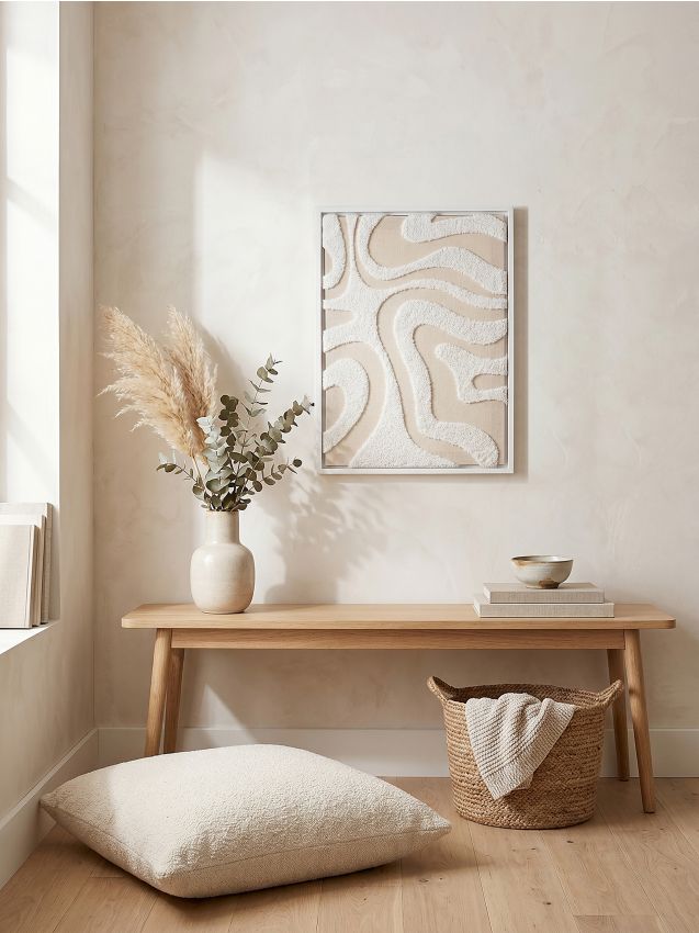 Sinsay - Decorațiune de perete cu motiv abstract - bej