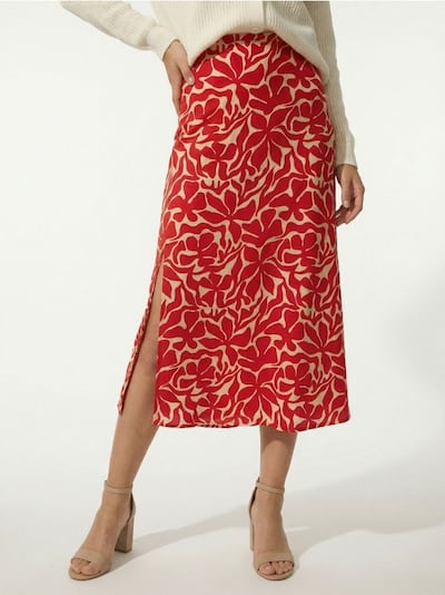 Viskoosist midi seelik külglõhikutega