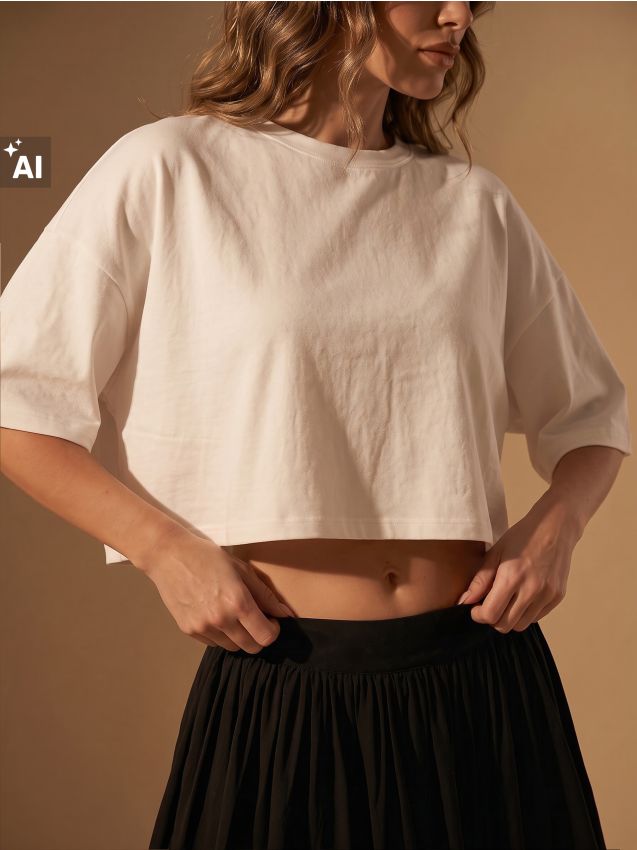 Sinsay - Tricou din bumbac cu mânecă scurtă - alb