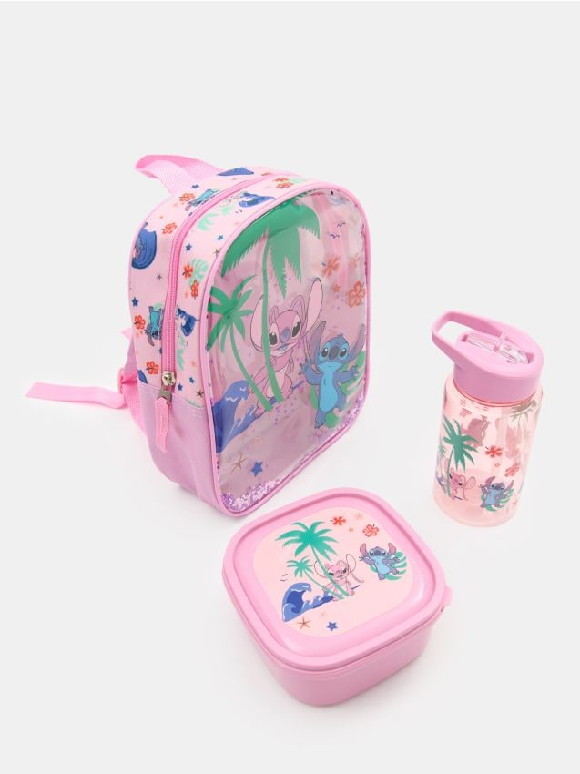 Sinsay - Set pentru mic dejun cu rucsac – bidon și cutie pentru mâncare Lilo & Stitch 3 pack - multicolor