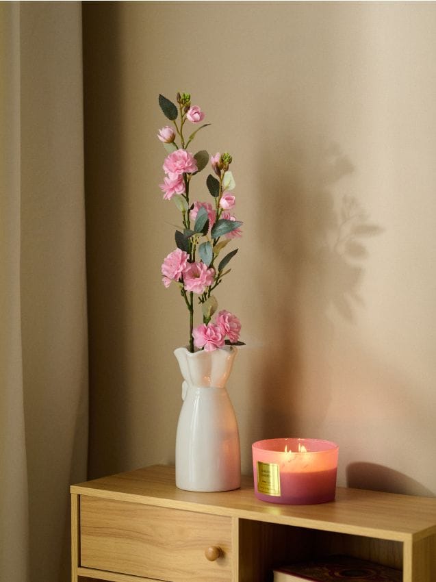 Sinsay - Plantă decorativă sub formă de ramură de cireș înflorit - roz-pastel