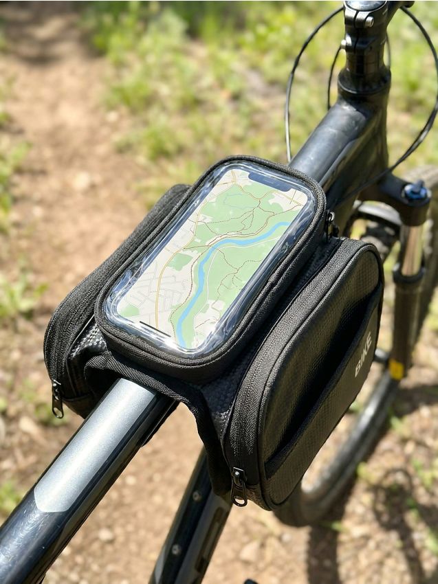 Sinsay - Geantă pentru bicicletă cu buzunar pentru telefon - negru