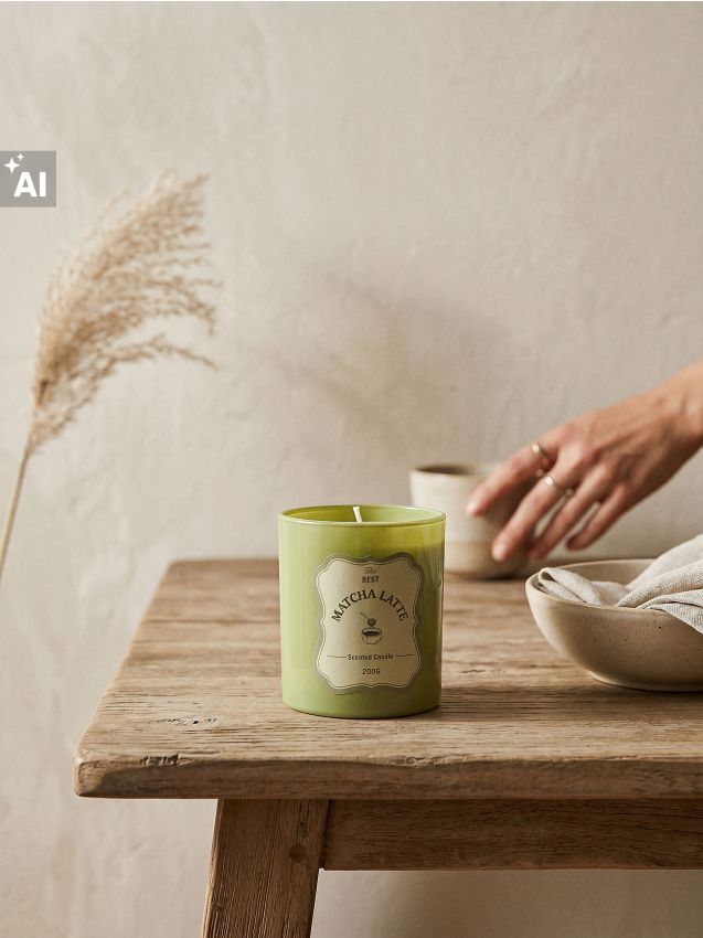 Sinsay - Lumânare parfumată Matcha Latte - verde-pal