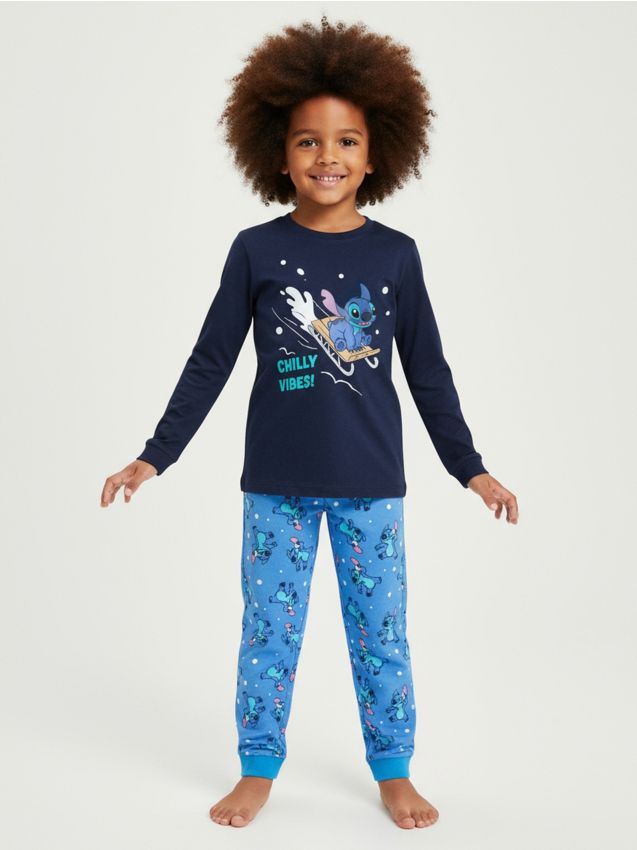 Sinsay - Dvojdielne pyžamo Stitch - tmavomodrá