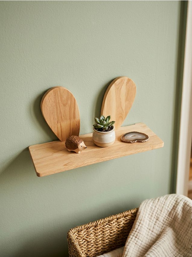 Sinsay - Raft de perete din lemn cu urechi de iepure - bej