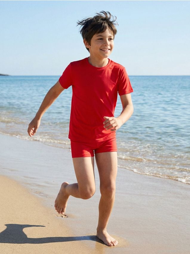 Sinsay - Șort de baie - roșu