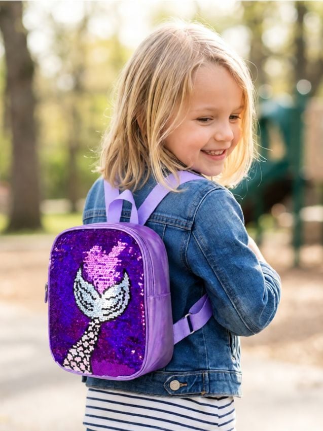 Sinsay - Rucsac cu motiv de coadă de sirenă din paiete - violet-orhidee