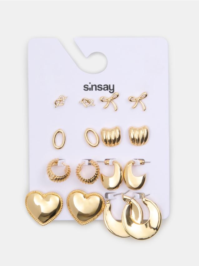 Set di orecchini 8 pack - oro