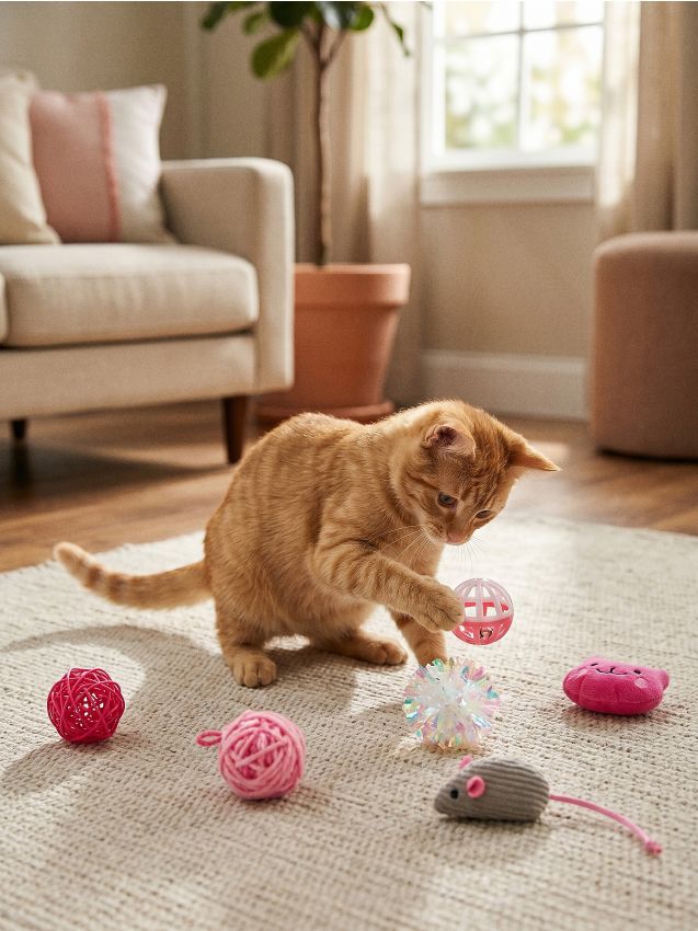 Sinsay - Set de jucării pentru pisică 6 pack - roz