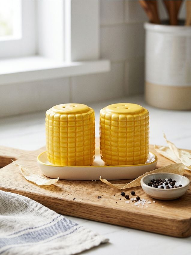 Sinsay - Set de solniță și piperniță - galben