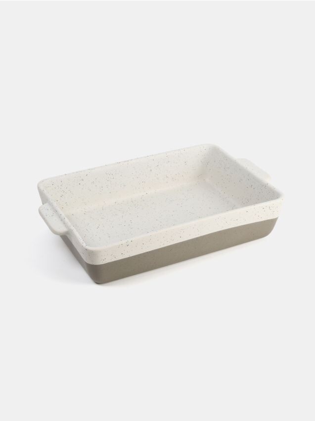 Sinsay - Ceramiczna forma do pieczenia z nakrapianym wzorem - kremowy