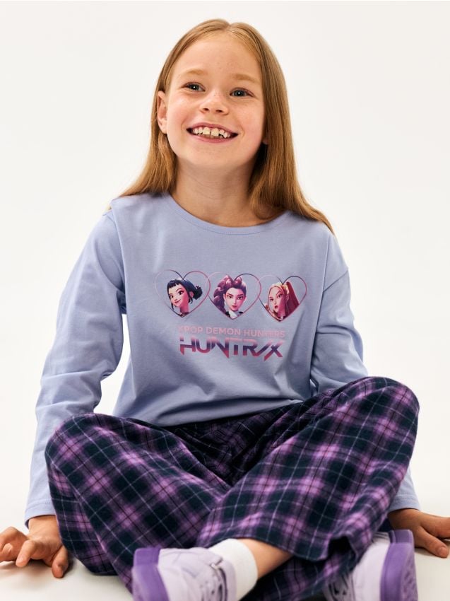 Sinsay - Set din bumbac: tricou și pantaloni K-Pop Demon Hunters - multicolor