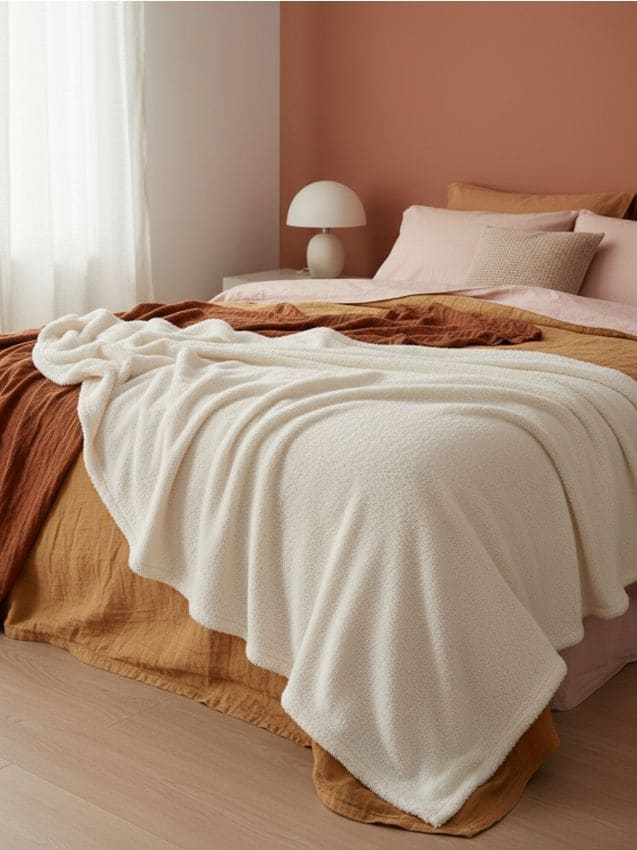 Coperta tinta unita - panna