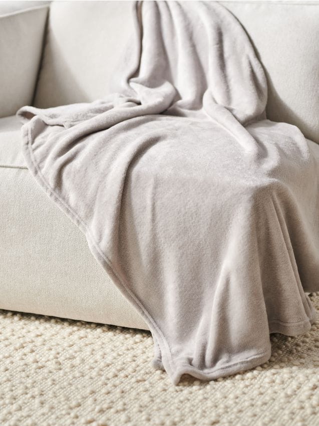 Coperta tinta unita - grigio chiaro