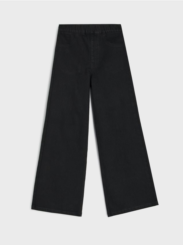 Sinsay - Rifle wide leg - čierna