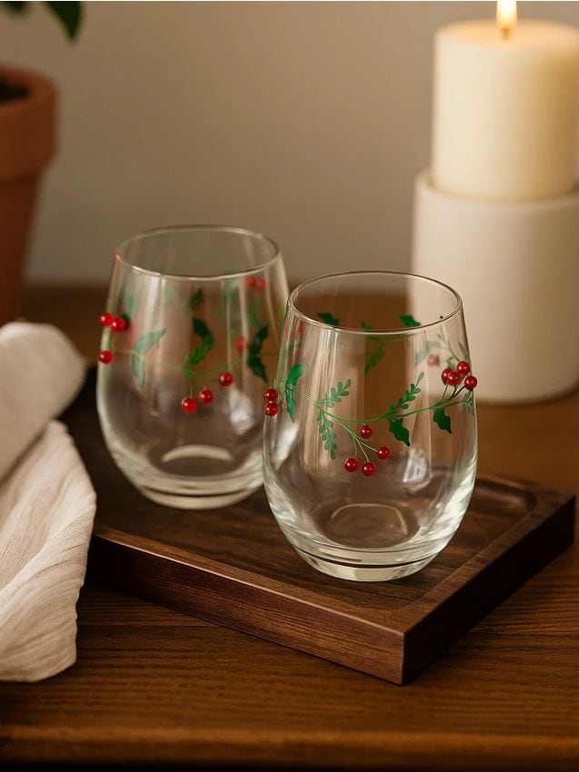 Sinsay - Poháre s vianočným motívom cezmíny 2 pack - viacfarebná