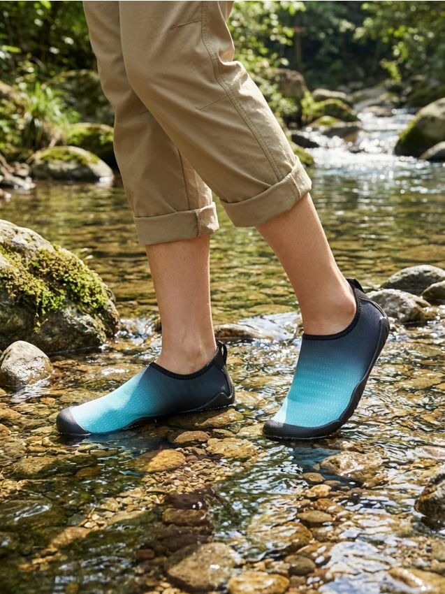 Sinsay - Pantofi de plajă cu model în gradient - albastru-pal