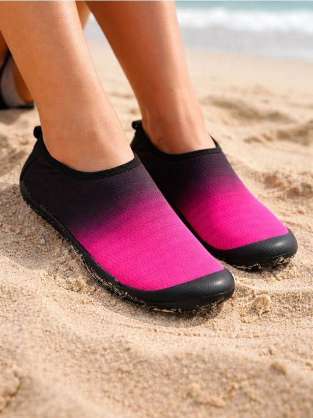 Sinsay - Pantofi de plajă cu model în gradient - bordo