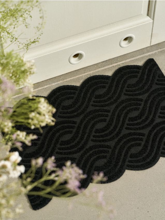 Sinsay - Preș de ușă cu model geometric - negru