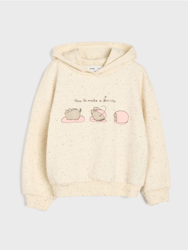 Sinsay - Hanorac cu imprimeu Pusheen the Cat - nude