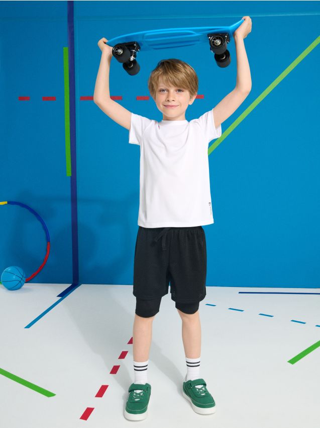 Sinsay - Tricou sportiv din material uscat rapid Active - alb
