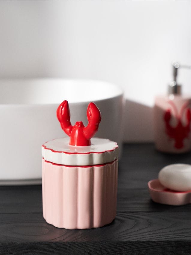 Sinsay - Cutie de depozitare cu motiv de homar - roz