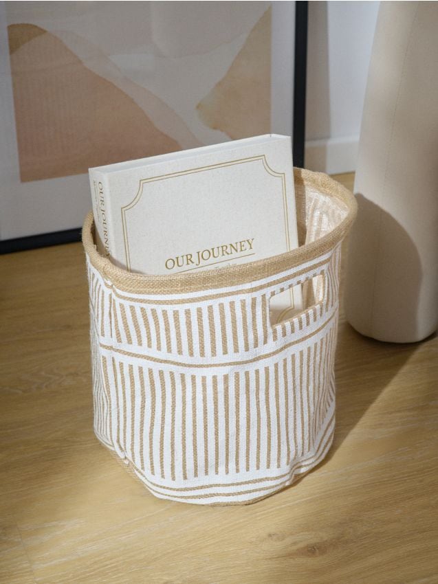 Sinsay - Coș de depozitare pliabil cu mânere - bej