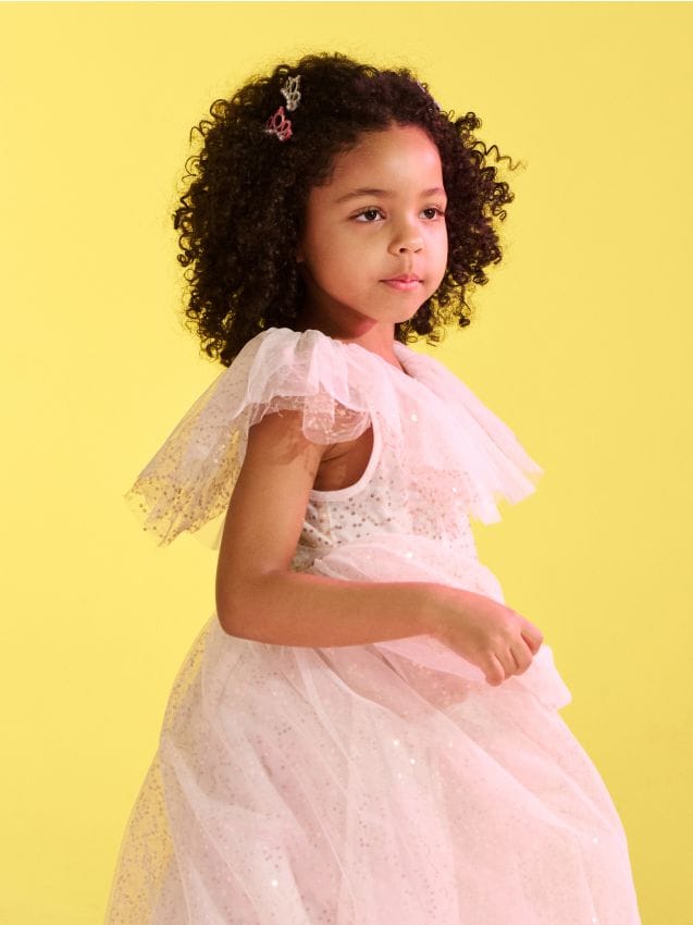 Sinsay - Agrafe tip tiară cu sclipici și perle, set de 8 bucăți - multicolor