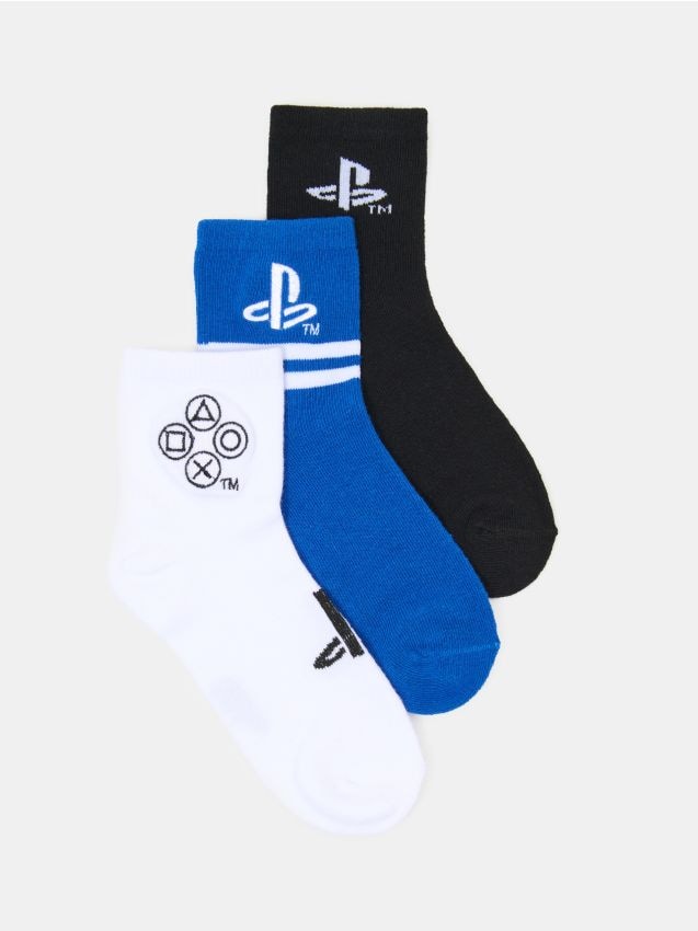 Sinsay - Șosete cu broderie 3 pachet PlayStation - multicolor
