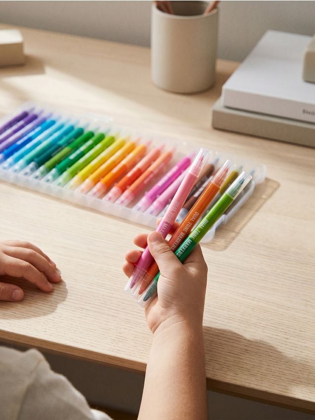 Sinsay - Set de markere cu două capete 24 pack - multicolor