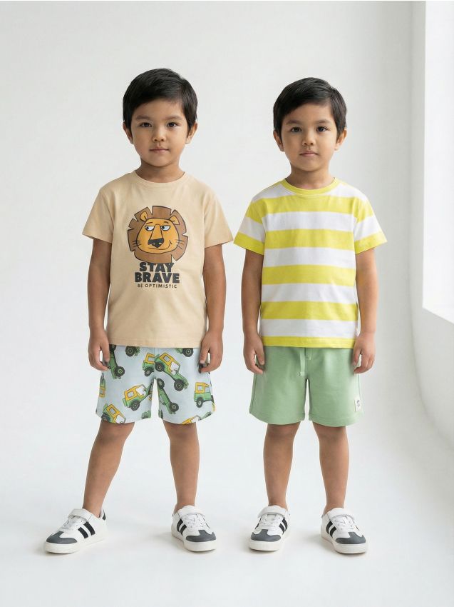 Sinsay - Set de 2 perechi de pantaloni scurți - verde