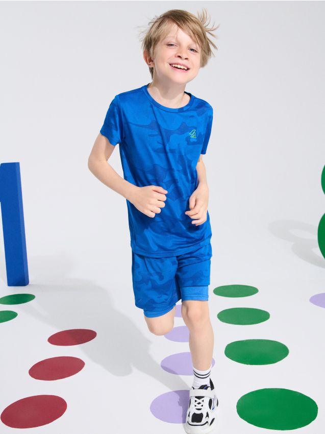 Sinsay - Set sport din material cu uscare rapidă Active - albastru