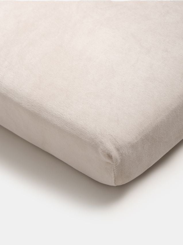 Sinsay - Detské zamatové prestieradlo s gumou - svetlomodrá