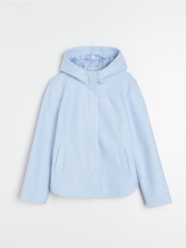 Sinsay - Kurtka z kapturem - błękitny