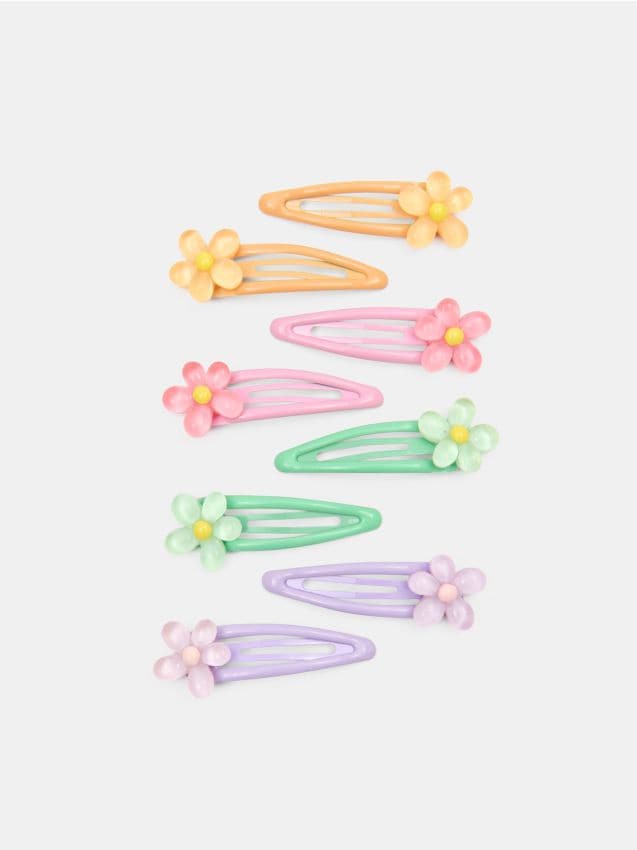 Sinsay - Agrafe de păr cu flori 8 pack - multicolor