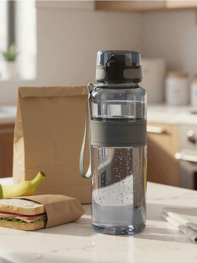 Sinsay - Bidon cu mâner - gri-închis